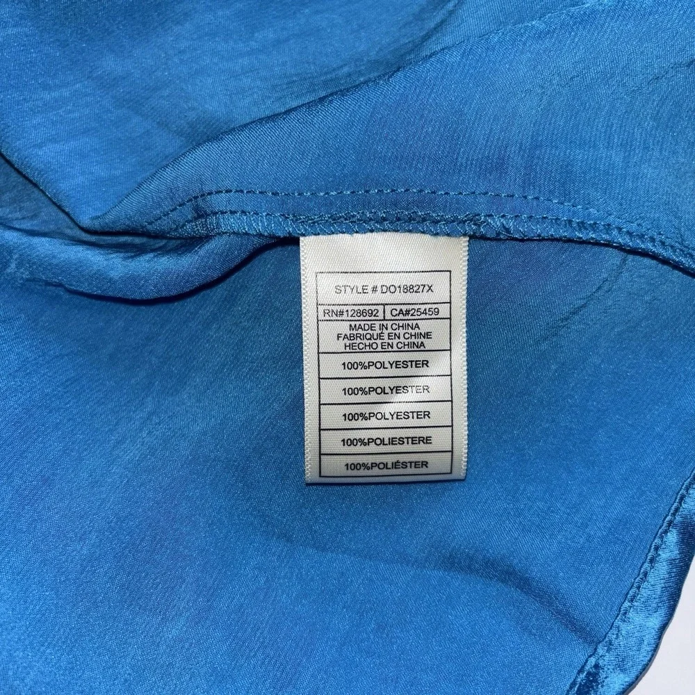 Steve Madden Prairie Dreams Satin Mini Dress Size Small S Blue